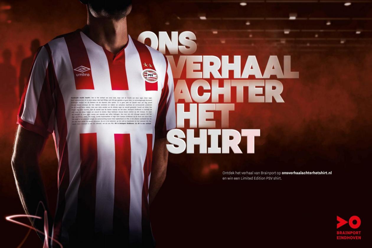 Brainport Eindhoven haalt naam van PSV-shirt 